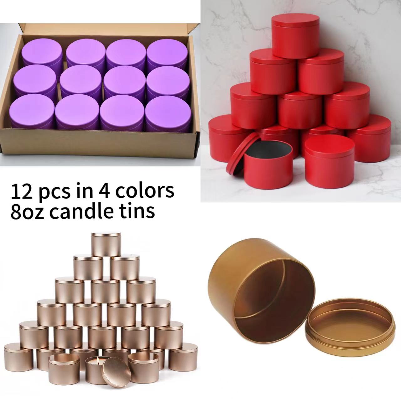 Candle Making Supplies Jars - 12 Stuks 4Oz Metalen Kaarsblikken Met
