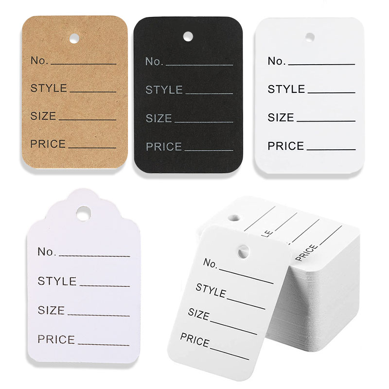 Kraft Hang Tag - 100 stks/partij 3.5x5 cm Prijskaartjes Kraftpapier