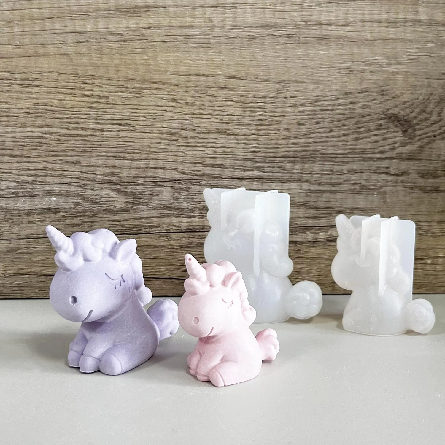 Candle Making Supplies Online - 3D Geometrische Siliconen Eenhoorn Kat Herten