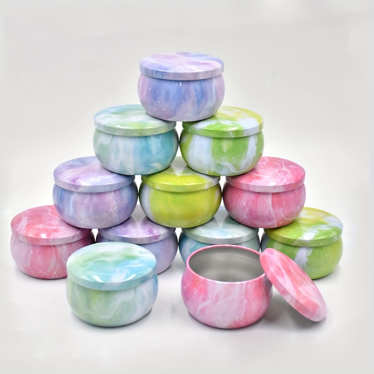 Candle Making Supplies Jars - Metal kaarsenpotjes met sterrenhemelpatroon, 6-pack, 2,5