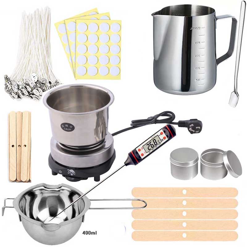 Candle Making Supplies Jars - Kaarsen maken benodigdheden Kit DIY kaarswas