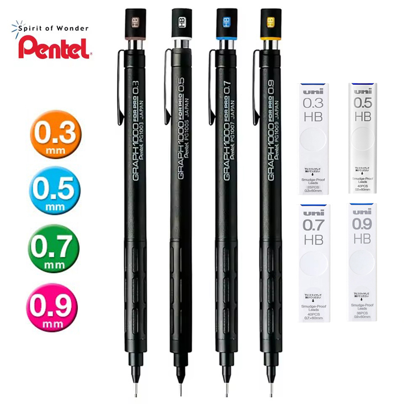 Pentel Pen Energel - Pentel PG1000 Grafiek voor PRO Zwart