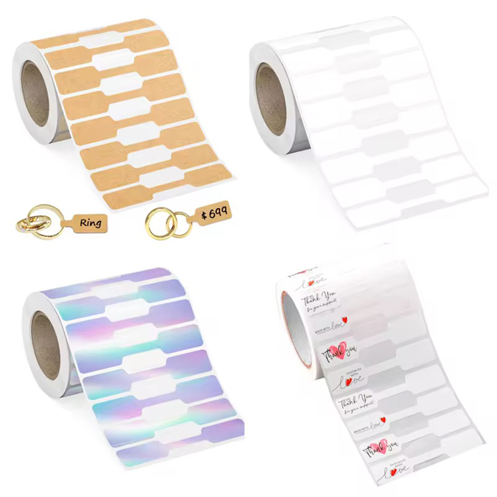 Kraft Hang Tag - 500 stks/rol Blanco Papier Prijskaartjes Stickers