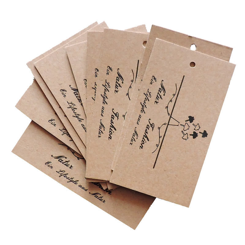 Kraft Hang Tag - op maat bedrukte jeans cadeau kraftpapier