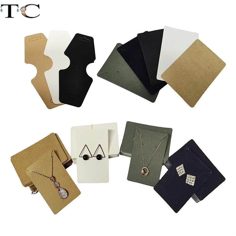 Kraft Hang Tag - Kraftpapier Oorknopje Hang Tag Sieraden Display