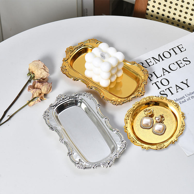 Candle Supplies Luxury - Retro luxe verzilverde borden taart dessert