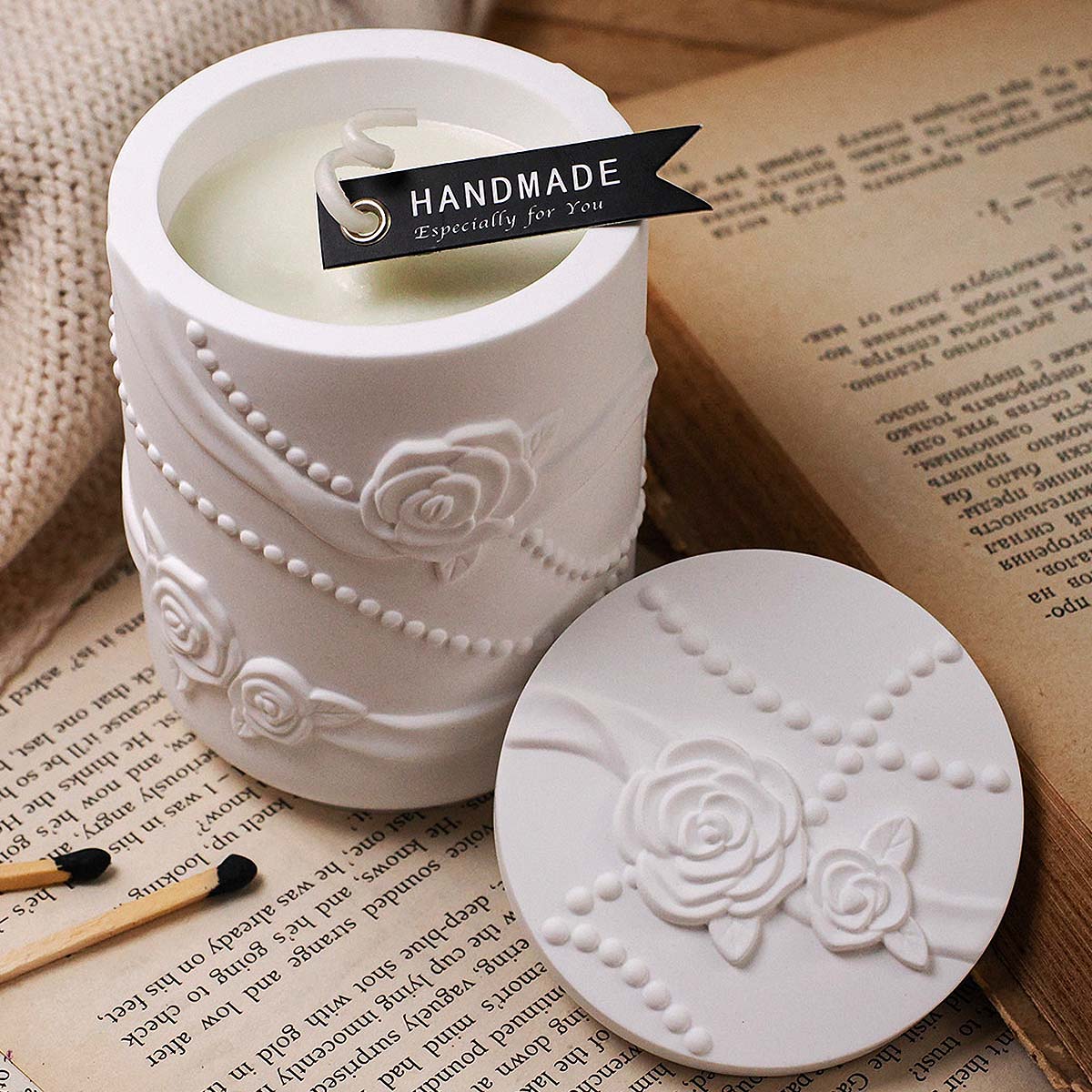 Beton bloemvorm kaars pot sili - Candle Making Supplies Jars recensie en prijs
