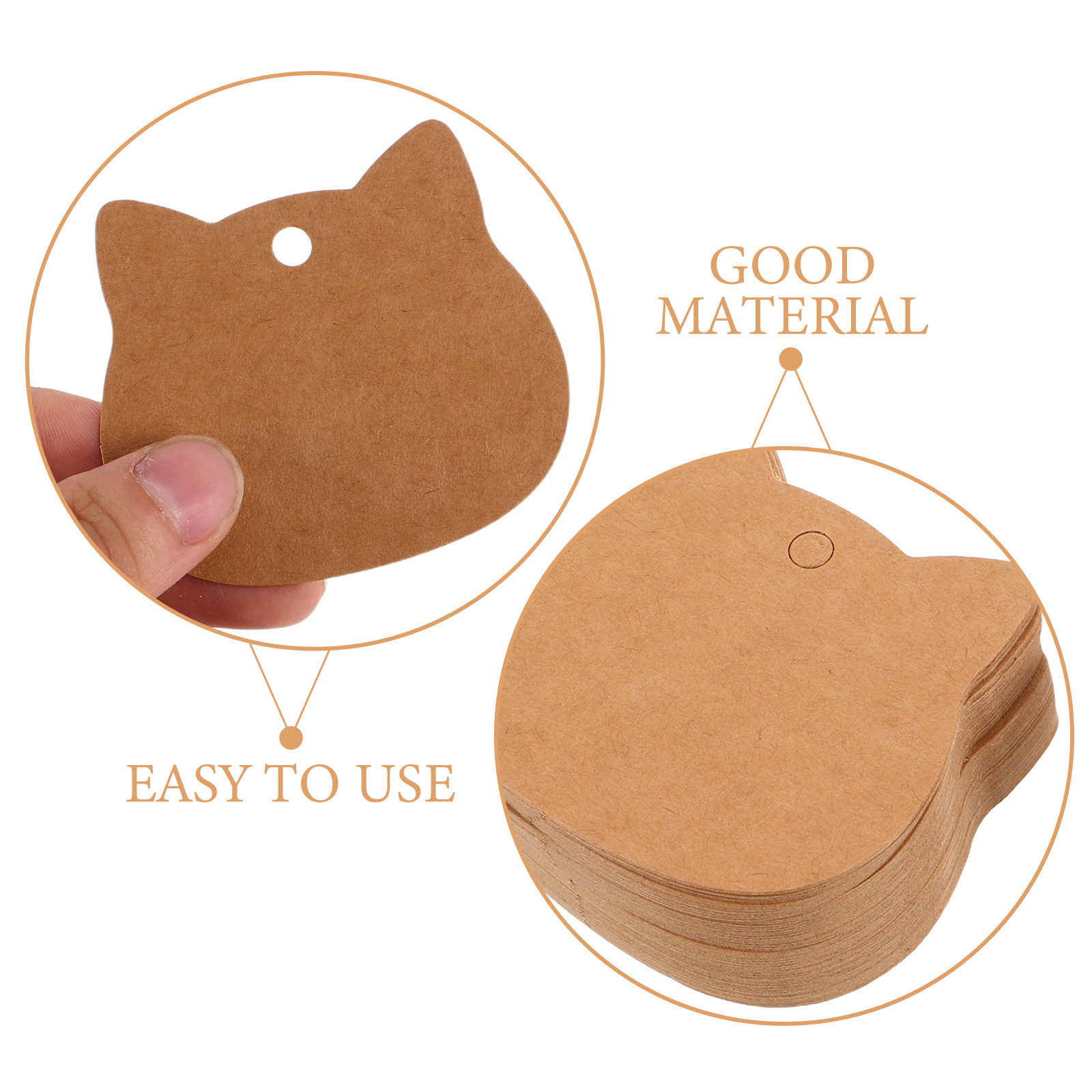 200 stuks kattenkop kraftpapie - Kraft Hang Tag recensie en prijs
