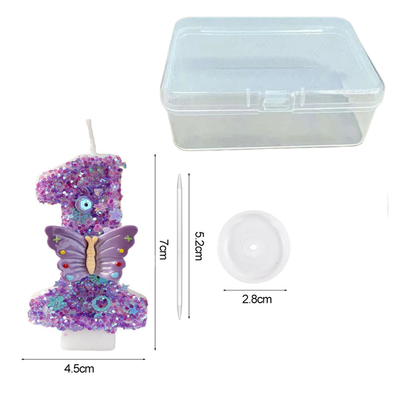 Paarse vlinder nummer 0-9 verj - Candle Supplies Luxury recensie en prijs