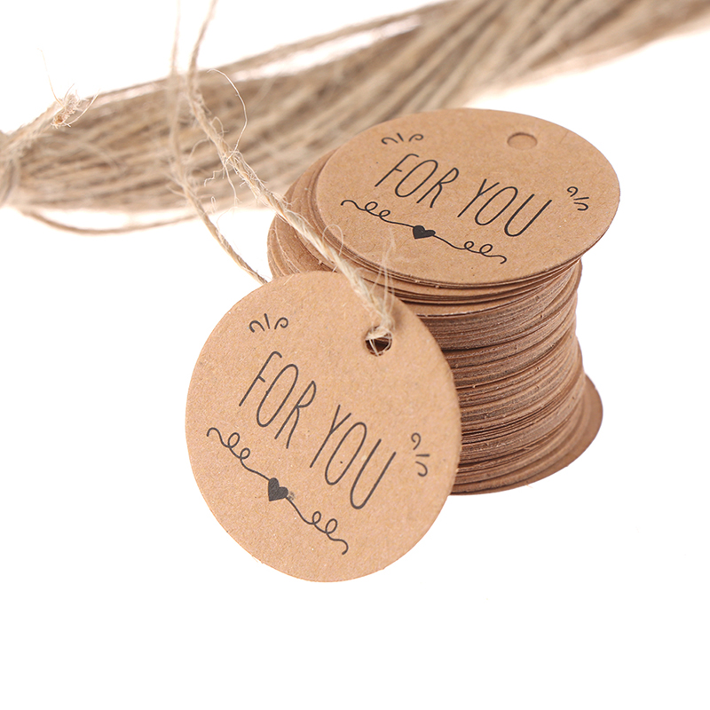 100 stuks kraftpapier hangtags - Kraft Hang Tag recensie en prijs
